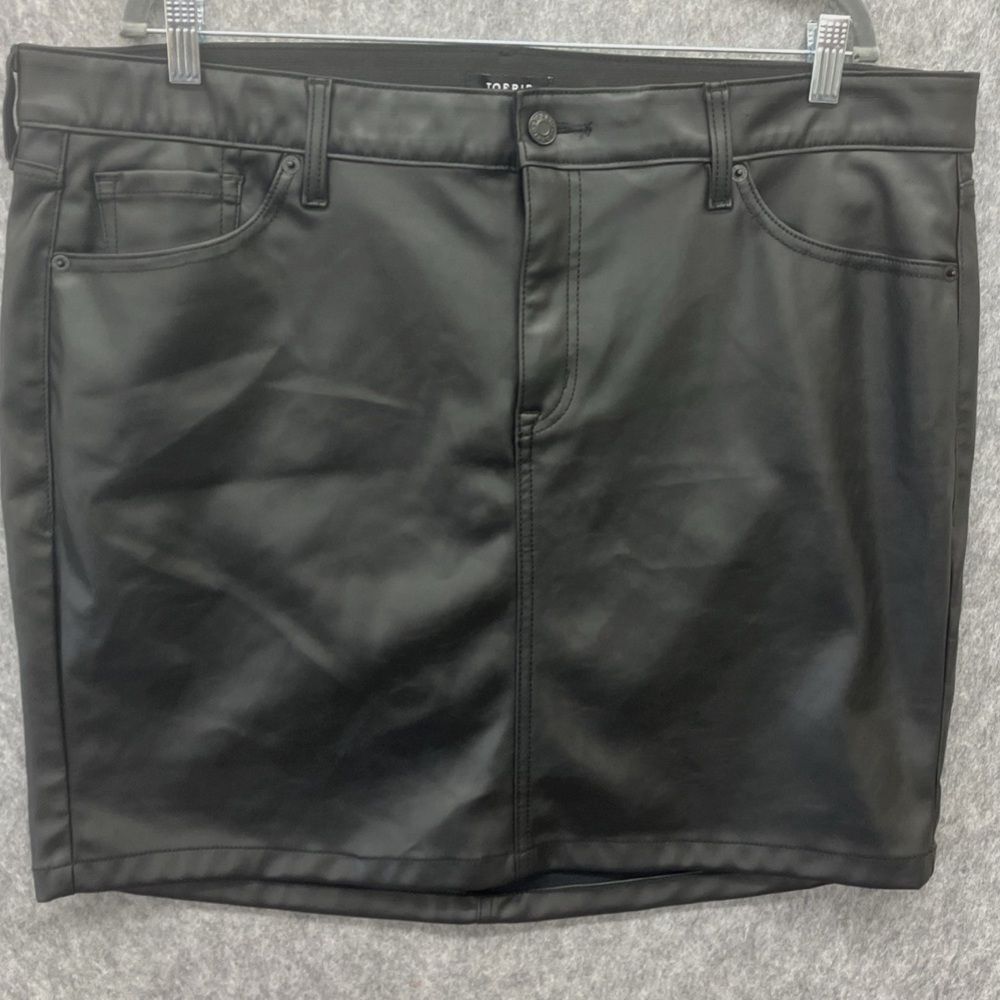 Torrid Black Faux Leather Mini Skirt - Picture 2 of 6